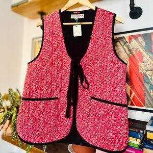 Free People Pink Floral Vest